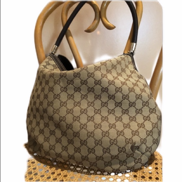 Gucci Vintage Signature Canvas Hobo - Picture 3 of 14
